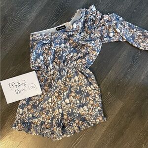 En Saison Navy and Beige Floral Dress
